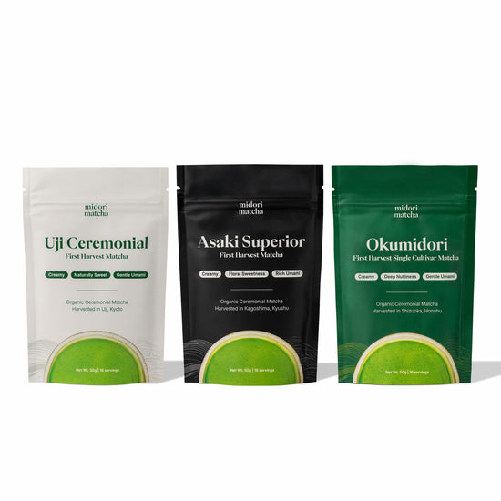 Organic Ceremonial Matcha Pouch Trio