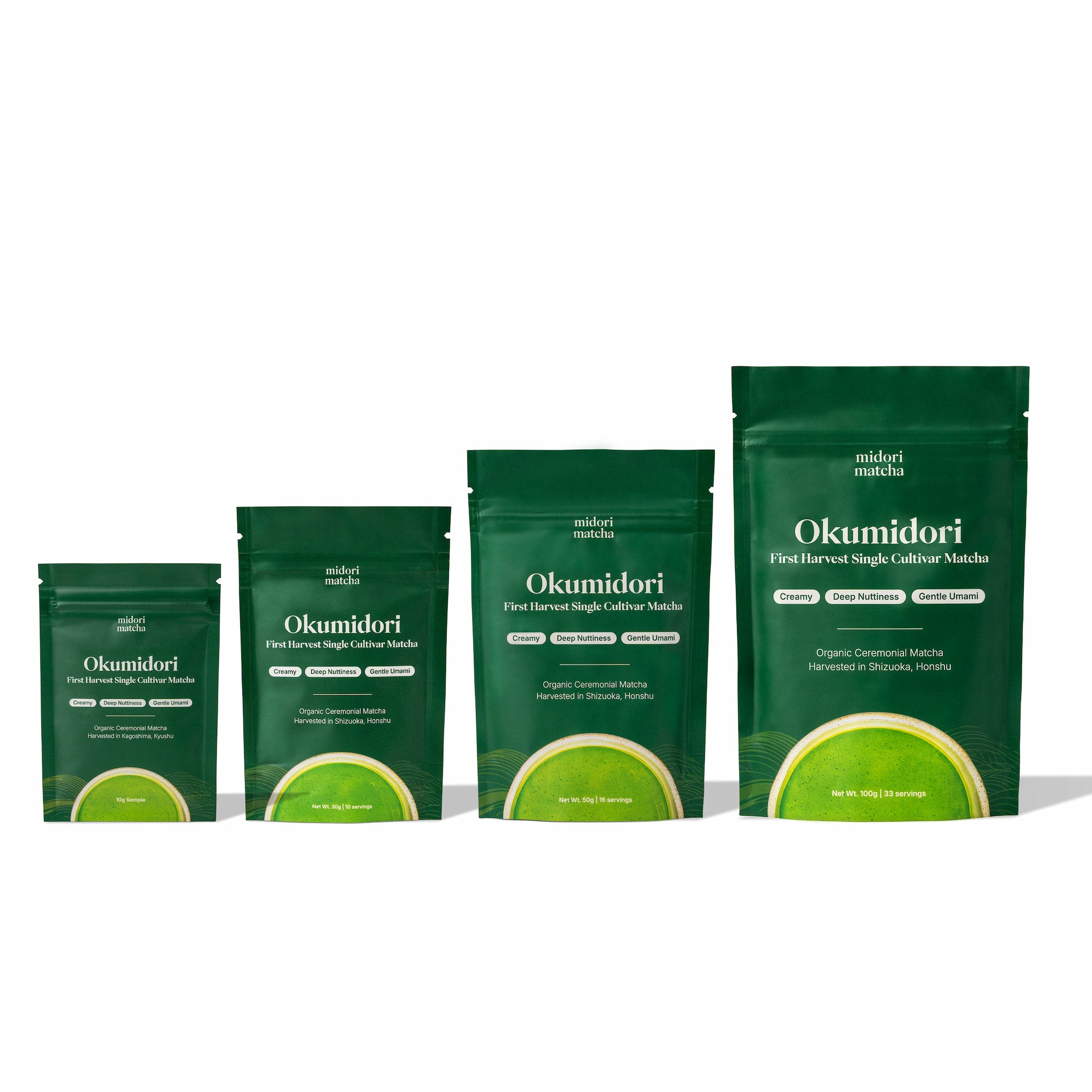 Okumidori Single Cultivar Ceremonial Matcha Pouch – Midori Matcha